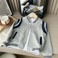 thumbnail image 2 of ANINEO Kids Varsity Jacket Boys Baseball Jacket Sports Outerwear Coat for Girls School Uniform, 2 of 7