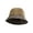 Dark Natural, variant on Womens Baby Leopard Print Cloche Staw Bucket Hat, Natural