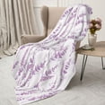 thumbnail image 3 of Rateoe Lavender Flowers Pattern Flannel Throw Blanket, Ultra-soft Blanket for Bed, Couch, Car, Hypoallergenic Anti-pilling blanket-80"x60"(Vertical), 3 of 6