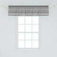 thumbnail image 2 of Ambesonne Geometric Window Valance, Aztec Inspired Shapes, 54" X 12", Charcoal Grey White, 2 of 3