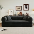 thumbnail image 6 of Timbernest 78.8" Folding Sofa Bed Convertible Sleeper Sofa Corduroy Loveseat Boneless Modular Sectional Sofa for Living Room, Black, 6 of 14