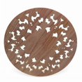 thumbnail image 2 of Carved Flower Carving Round Wood Appliques For Furniture Cabinet Unpainted Wooden Mouldings Decal Decorative Figurine 15x15x0.8cm, 2 of 5