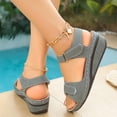 thumbnail image 6 of Domuza Orthopedic Casual Sandals for Women Non Slip Slip on Arch Support Summer Flat Sandals Lightweight Walking Shoes 2026 New Soft Foam Shoes Gray 10（EU-43）, 6 of 7