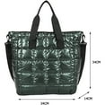 thumbnail image 2 of Bolso de mano de nailon con asa superior y rejilla de hilo bordado para mujer, bolso de hombro, 2 of 5