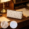 thumbnail image 6 of AYktou Pencil Case Pencil Bag Makeup Bag for Purse, Waterproof & Stain-Resistant Stationery Storage Case, Portable Large Capacity Pencil Pouch Travel Makeup Brush Bag, Floral Pen Bag for Home Office, 6 of 7