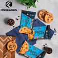 thumbnail image 5 of Forzagen Vegan Protein Cookies - Chocolate Chip Flavor | Low Carb Protein Treats, Healthy Snacks, No Artificial Sweeteners and Trans Fat | Plant Based Vegan Snack,10g of Protein per Serving | 12-Pack, 5 of 12