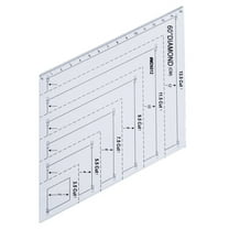 Mobutofu Patchwork Ruler 1Pack 13.5x15.5x0.3cm Acrylic 60 Degree Angle for Quilting and Sewing Projects