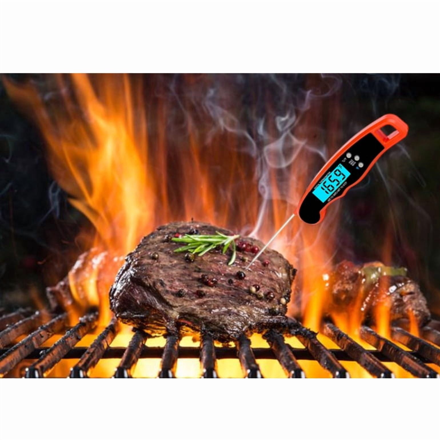 LAATIKUI Meat thermometer food grill measurement waterproof probe thermometer