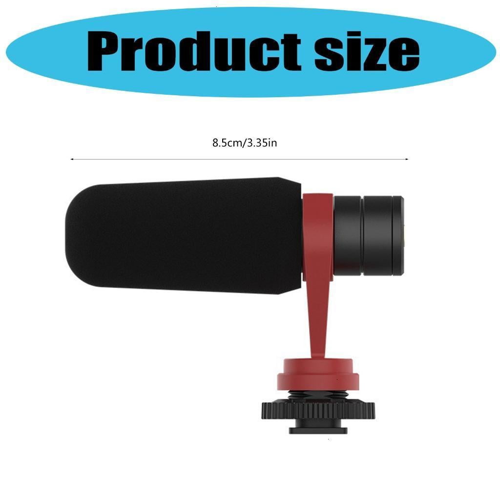 Microphone Video Podcast Condenser Interviewing Microphone with 3.5mm Port For Smartphone Camera Streaming Broadcast