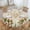 Floral Border With Pink Tulips And, variant on Floral Paper Craft With Pearl Round Tablecloth Waterproof Table Cloth Stain and Wrinkle Resistant Washable, Decorative Fabric Table Cover for Dining, Party and Camping