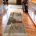 thumbnail image 3 of Ambesonne Modern Boho Decorative Rug Carpet, Mid Century Monstera, 2' 5" x 7' 5", Redwood Pale Camel, 3 of 3