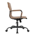 thumbnail image 4 of LeisureMod Harris Leather Office Desk Chair with Swivel Armrests Modern Adjustable Executive Conference Chair for Office and Home (Light Brown), 4 of 6