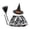 A-Grey, variant on mgoYE Girls Halloween Dress Halloween Witchtume Set - Princess Skirt with Hat for Carnival Party Size 5-6 Years