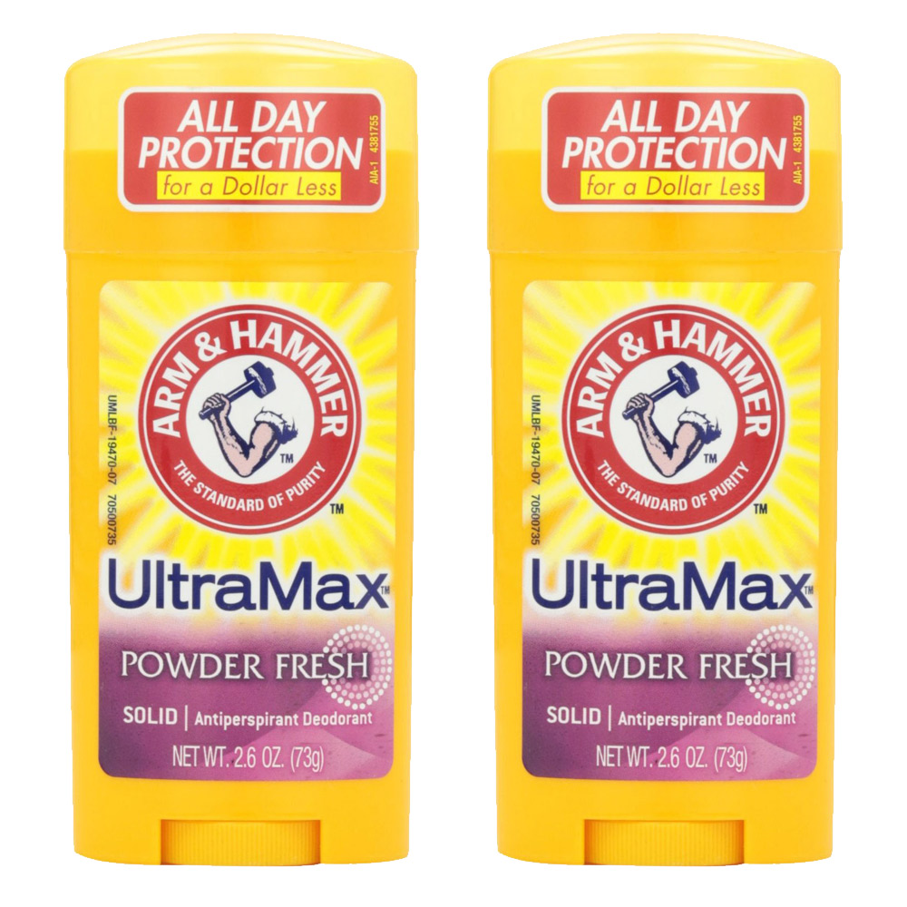 Pack of (2) Arm And Hammer Ultramax Deodorant Antiperspirant Invisible