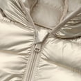 thumbnail image 6 of Lovzfmll Toddler Kids Girls Boys Winter Coat Hooded Puffer Jacket Full Zipper Front No Pockets Simple Minimalist for 2-7 Years, 6 of 9