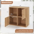 thumbnail image 4 of Giantex cube Bookcase, Wooden Bookshelf w/4-cube, Display Compartment Cabinet forBedroom, Living Room, Natural, 4 of 7
