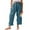 Blue, variant on Palazzo Pants Linen Pants Womens Linen Wide Leg Pants Casual Loose Summer Beach Travel Vacation Palazzo Harem Pants With Pockets Wide Leg Pants Woman Women'S Pants Navy 2XL