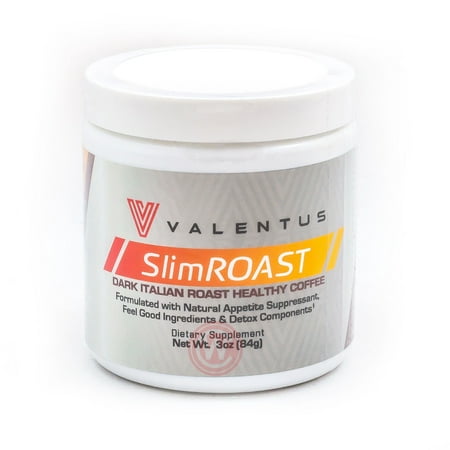 VALENTUS SLIMROAST Italian Dark Roast Coffee - Weight Management Coffee (3 Oz. Canister, 24 Servings)