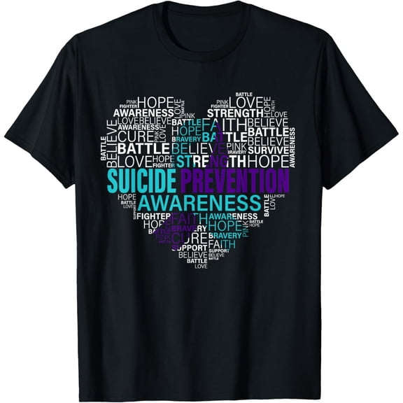 Suicide Prevention Awareness Fight Hope Strong Warriors T-Shirt