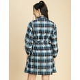 thumbnail image 4 of Moomaya Bishop Sleeves Spread Collar Cotton Dress - Women's Boho A-Line Dress, 4 of 9