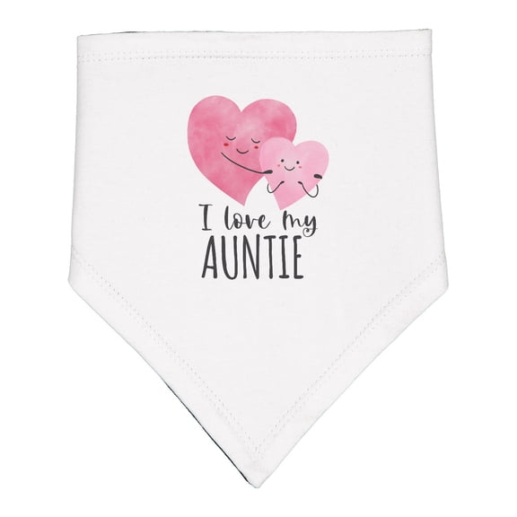 Inktastic I Love My Auntie Two Hugging Hearts Baby Bandana Bib