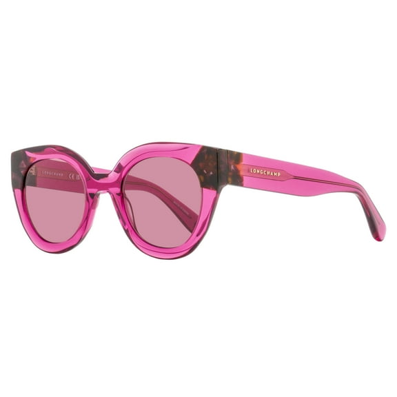 Longchamp Sculpted Oval Sunglasses LO750S 654 Cyclamen 49mm