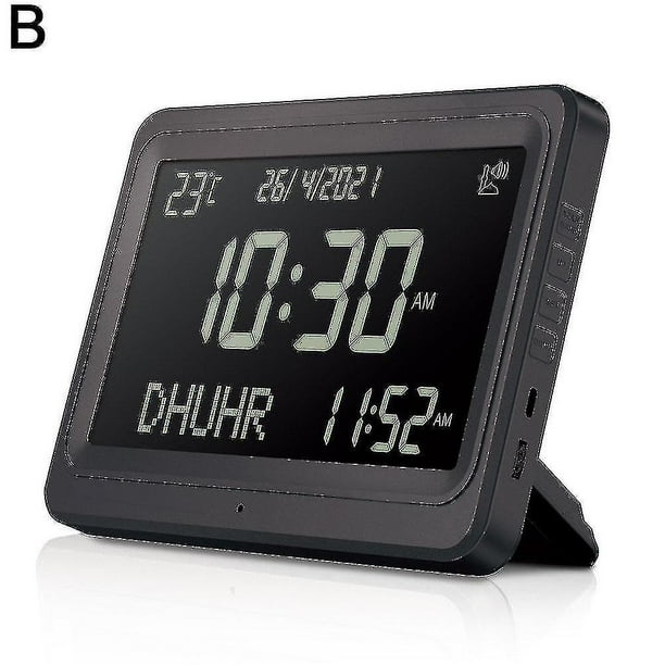 Reloj de pared automático con recordatorio de oración Azan Athan islámico mundial 113 B1