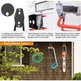 thumbnail image 3 of Gancho de pared para garaje, 8 piezas de acero para almacenamiento en garaje, gancho doble para herramientas eléctricas, escaleras, sillas, equipos deportivos (naranja), 3 of 5