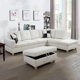 thumbnail image 2 of Hommoo Convertible Sectional Sofa, L Shaped Couch for Small Space Living Room, White(Without Ottoman) My Lux Decor Round, 2 of 7