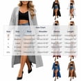 thumbnail image 4 of APEXFWDT Long Ribbed Cardigan Women Open Front Long Sleeve Maxi Duster Knit Sweater with Pockets, 4 of 8
