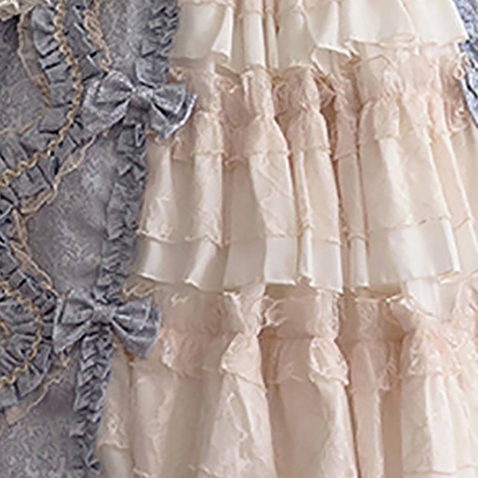Mnyycxen Women's Marie Antoinette Costume Flare Sleeve Court Cosplay Ball Gowns Medieval Renaissanc Lace Maxi Dresses with Bow
