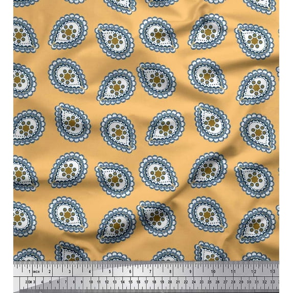 Soimoi Rayon Crepe Fabric Abstracts Abstract Fabric Prints By Yard 46 Inch Wide