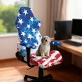 thumbnail image 2 of SCRAWLGOD Tie-Dye American Flag Print Print Gaming Chair Cover Set of 4, Washable High Back Computer Chair Slipcover with Elastic Bottom Universal Desk Chair Seat Protector with Armrest Cover, 2 of 7