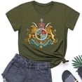 thumbnail image 4 of Levmjia Women's Vintage Print Short Sleeve Graphic Tee Soft Cotton-Like Crew Neck T-Shirt Casual Comfort Stretch Top for Women, 4 of 5