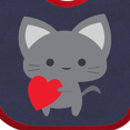 thumbnail image 4 of Inktastic Heart Cat Boys or Girls Baby Bib, 4 of 4