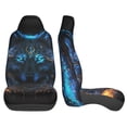 thumbnail image 3 of Pofeuu Cool Blue Light Wolf Print Automotive Car Seat Covers Flat Cloth Full Set Seat Covers,Car Seat Covers front seats for Cars Trucks and SUVs(Two packs), 3 of 7