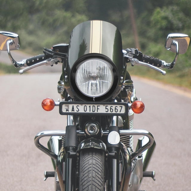 Moluckfu Anillo Metálico Para De Motocicleta Negro Con Estilo Moderno Y Alta Durabilidad