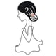 thumbnail image 1 of Organizador colgante de pared con forma de chica elegante, soporte de exhibición minimalista, gancho decorativo, colgador de esculturas para diademas, 1 of 8