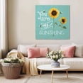 thumbnail image 4 of Canvas Print Wall Art Oil Paintings You Are My Sunshine Words on Green Picture Prints Artwork for Living Room Kitchen Bathroom Bedroom, 4 of 9