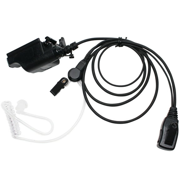 Compatible Motorola MT2000 FBI Earpiece with Push to Talk (PTT) Microphone - Acoustic Earphone For Motorola MT2000 Radio - Headset for Security and Surveillance