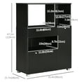 thumbnail image 3 of HOMCOM Armoire de Rangement pour Garde-Manger de Cuisine, Buffet/vaisselier avec Support pour Micro-Ondes, 3 of 10