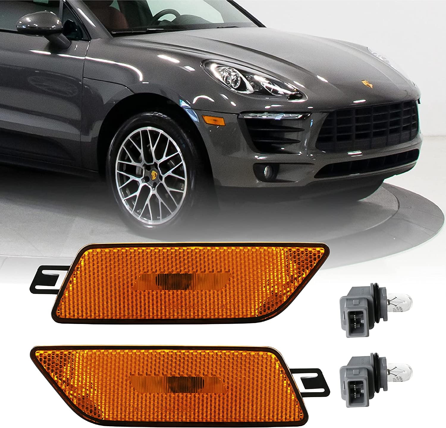 DEPO 1421 Side Marker Lights Front Bumper Sidemarkers Lamps Set