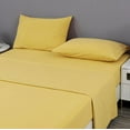 thumbnail image 6 of Chezmoi Collection Solid Yellow 100% Washed Cotton Bed Sheet Set California King Size, 4-Piece Luxury Soft Breathable 16-Inches Deep Pocket Sheets and Pillowcases Set, 6 of 9