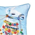 thumbnail image 3 of Llama Boho Blue Multicolor Cotton Throw Pillow 22" x 22" Cover And Insert Set, 3 of 4