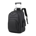 thumbnail image 1 of Mochila para ordenador portátil con ruedas, maletín con ruedas para ordenador portátil, bolso de de negocios con ruedas para mujeres y hombres Negro, 1 of 8