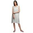 thumbnail image 2 of Moomaya Cotton A-Line Sleepwear For Ladies Round Neck Button Placket Nightdress, 2 of 6