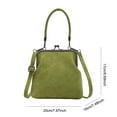thumbnail image 5 of Handbags for Women, Retro Flannel Handbag Clip Crossbody Bag Vintage Commute Shoulder Bag (Green), 5 of 5