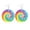 E, variant on Tie Dyed Gradient Leather Earrings Water Drops Nurses Pencil Earrings Teacher Earrings