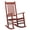 Wine Red, variant on Outsunny Wooden Porch Rocking Chair Outdoor Patio Rocker Garden Single Leisure Reclining Seat Armchair White