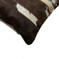 thumbnail image 3 of Natural Torino Madrid Cowhide Pillow | Madrid choco/white | 22"x22", 3 of 4